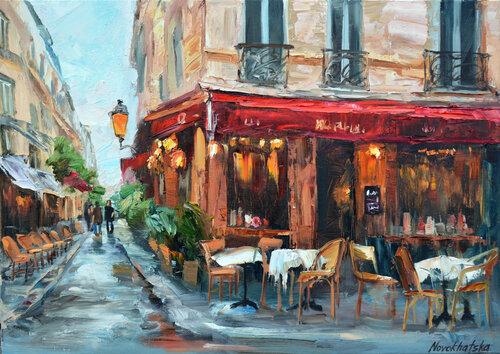 Café rouge di Olga Novokhatska, Pittura in vendita su Singulart