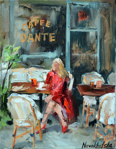 Caffé Dante de Olga Novokhatska, Pintura a la venta en Singulart