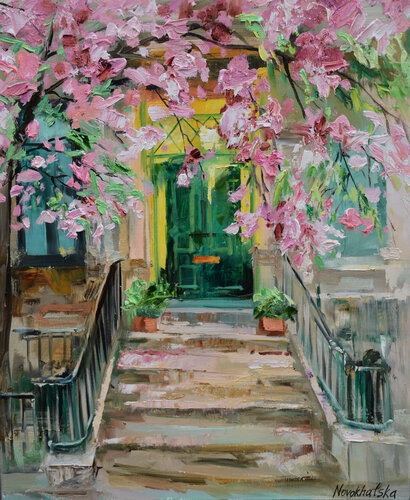 Entrée fleurie par Olga Novokhatska, Peinture en vente sur Singulart