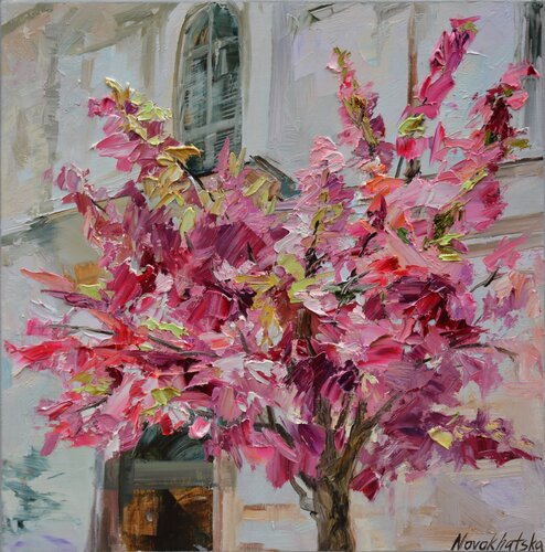 Arbre  en fleur von Olga Novokhatska, Malerei kaufen auf Singulart
