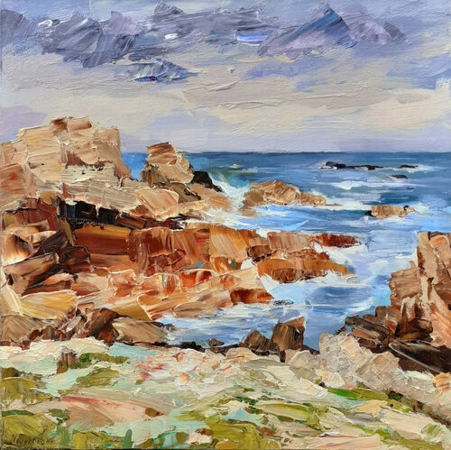 île d'Ouessant par Olga Novokhatska, Peinture en vente sur Singulart