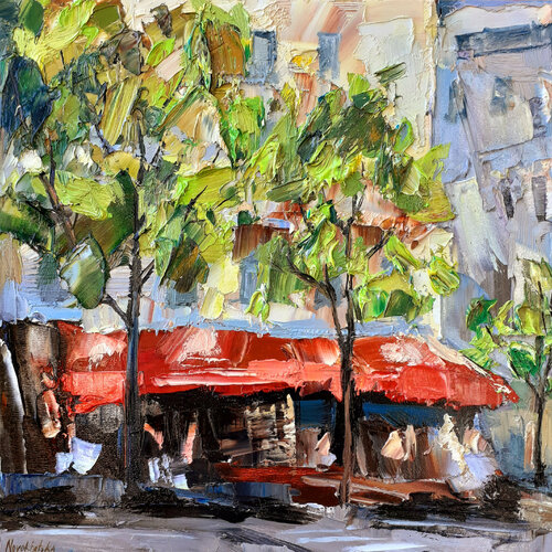 Etude du café rouge par Olga Novokhatska, Peinture en vente sur Singulart