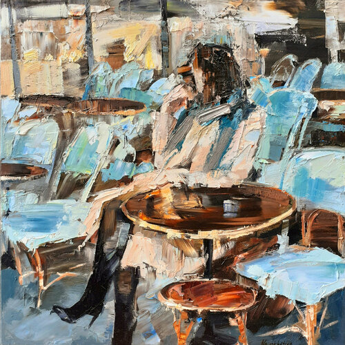 Etude d'un café parisien Olga Novokhatska