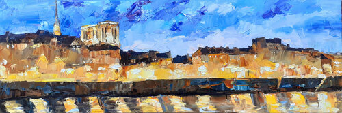 Quais de Seine par Olga Novokhatska, Peinture en vente sur Singulart