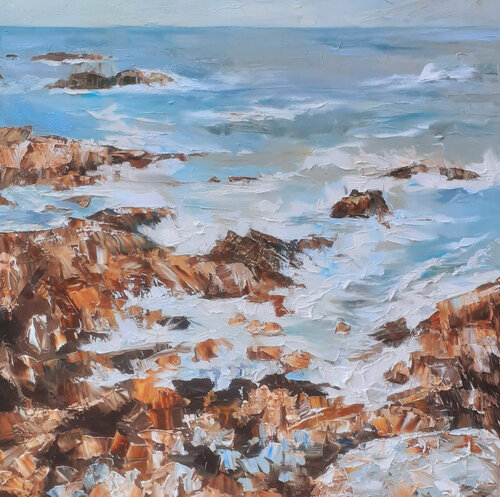 Les roches d'Ouessant par Olga Novokhatska, Peinture en vente sur Singulart
