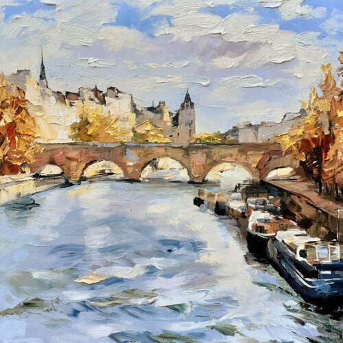 Automne à Paris par Olga Novokhatska, Peinture en vente sur Singulart