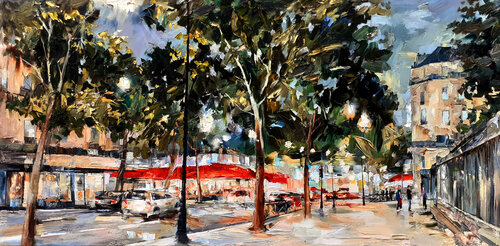 Boulevard St. Michel par Olga Novokhatska, Peinture en vente sur Singulart