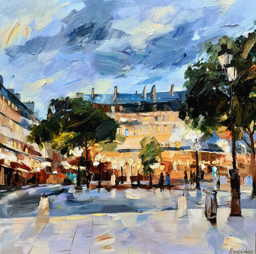 Place de la Comédie Française par Olga Novokhatska, Peinture en vente sur Singulart