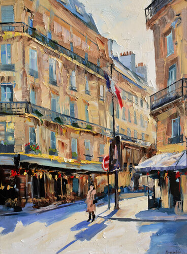 Soleil à Paris par Olga Novokhatska, Peinture en vente sur Singulart