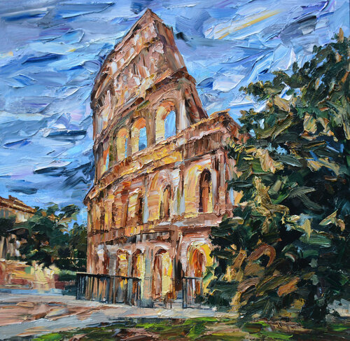 Colisée le soir par Olga Novokhatska, Peinture en vente sur Singulart