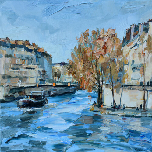 La Seine par Olga Novokhatska, Peinture en vente sur Singulart