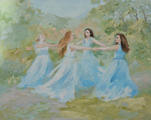 La danse by Olga Novokhatska, Painting for Sale on Singulart