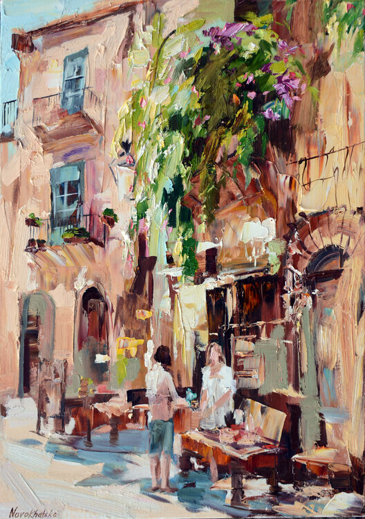 Scène de vie italienne Olga Novokhatska