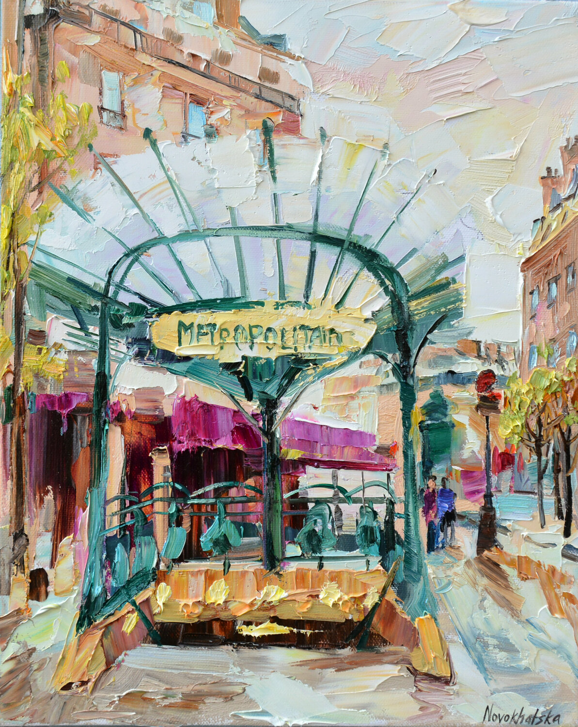Métro parisien Olga Novokhatska Originalgemälde zu verkaufen