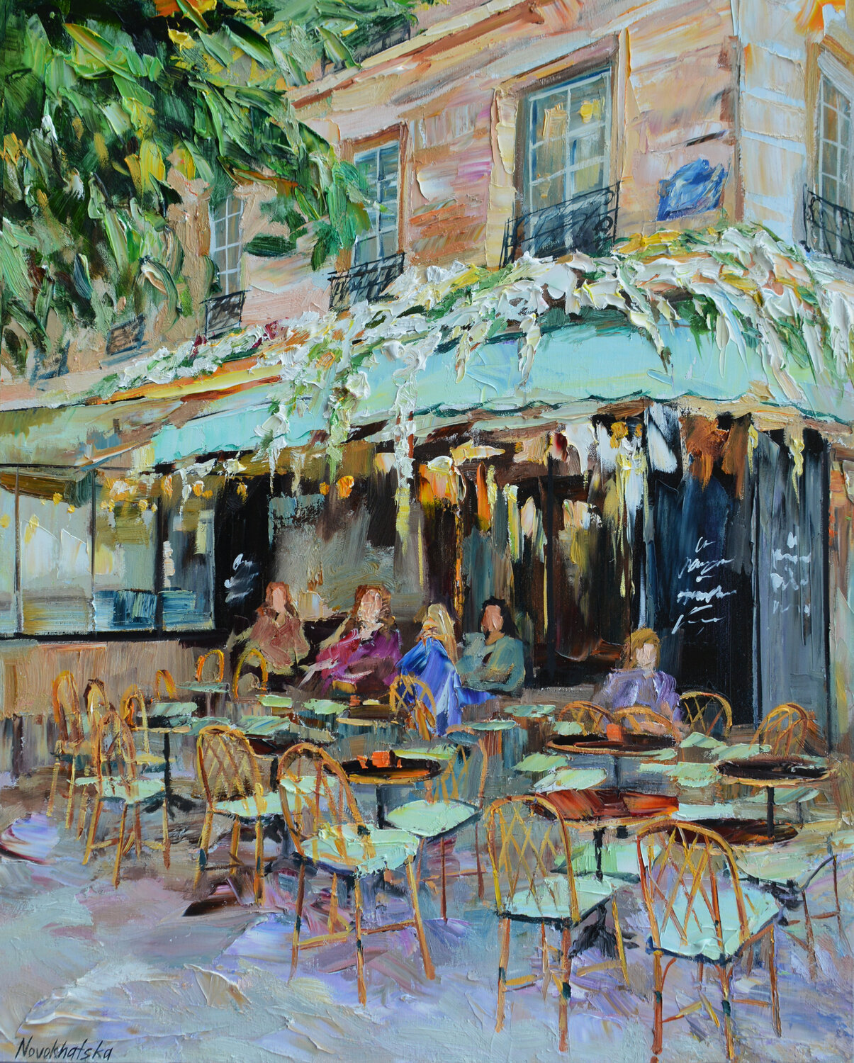 Café aux fleurs blanches Olga Novokhatska