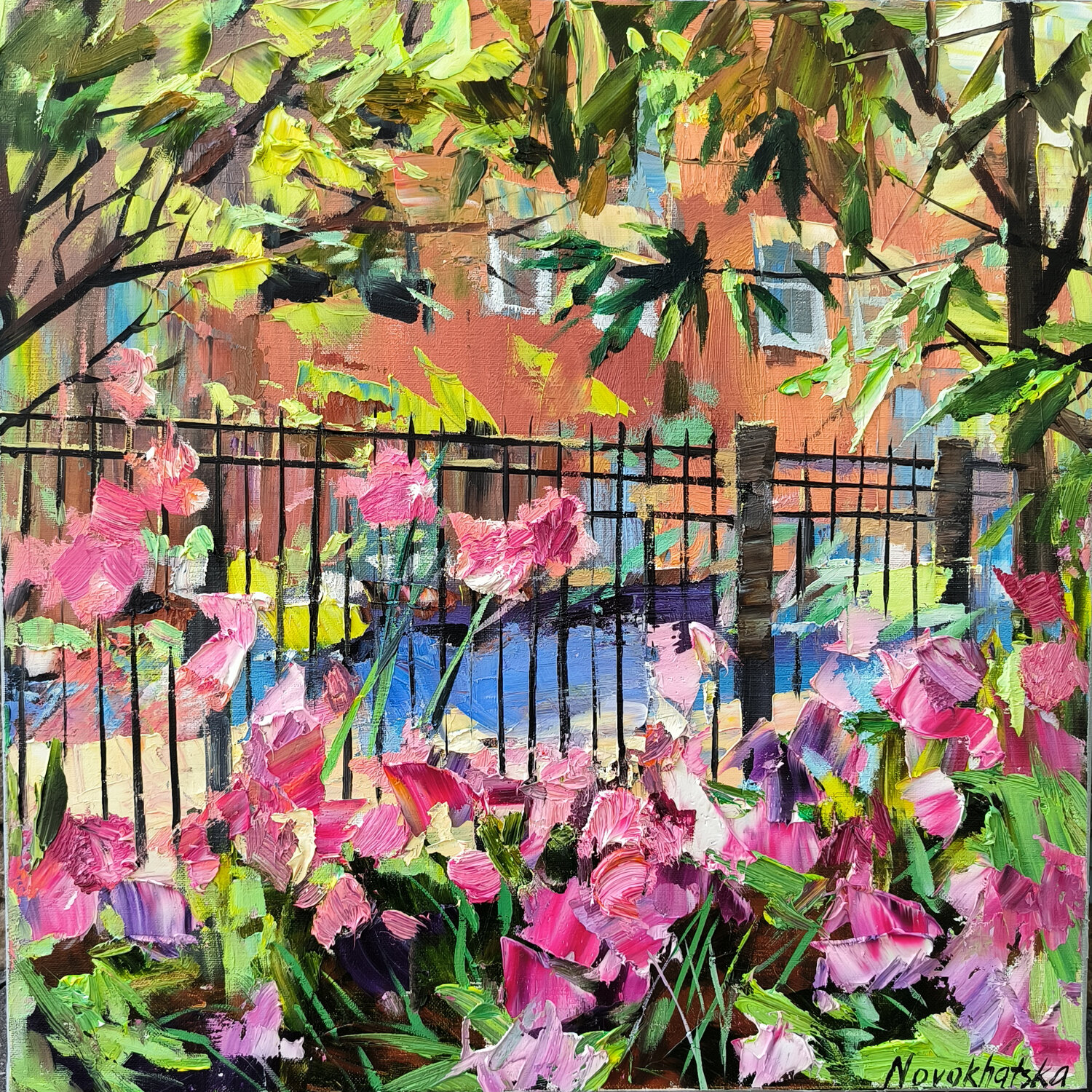 Jardin à New-York Olga Novokhatska Originalgemälde zu verkaufen