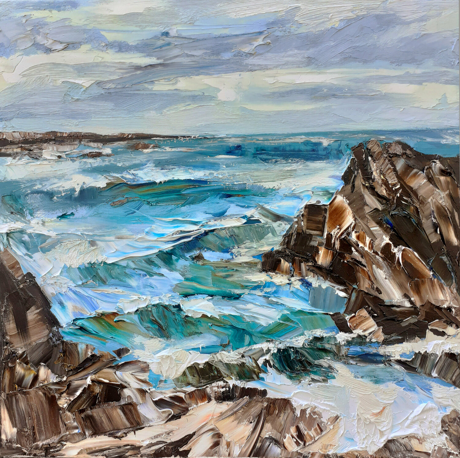 Bord de mer en Bretagne Olga Novokhatska Originalgemälde zu verkaufen