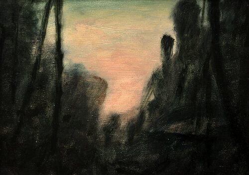 Mortimer Woods - Evening Light di Russell Gilder, Pittura in vendita su Singulart