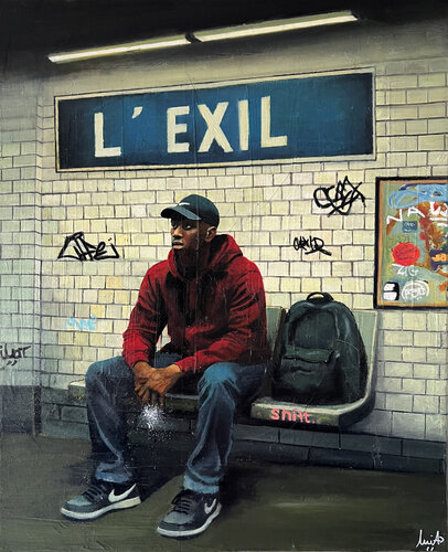 Station L'exil van Emilie Pannier, Schilderij te koop op Singulart