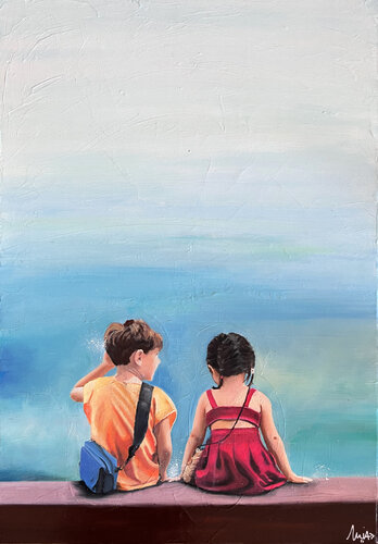L'horizon by Emilie Pannier, Painting for Sale on Singulart