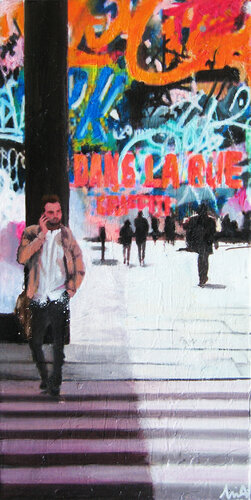 La partition du piéton van Emilie Pannier, Schilderij te koop op Singulart