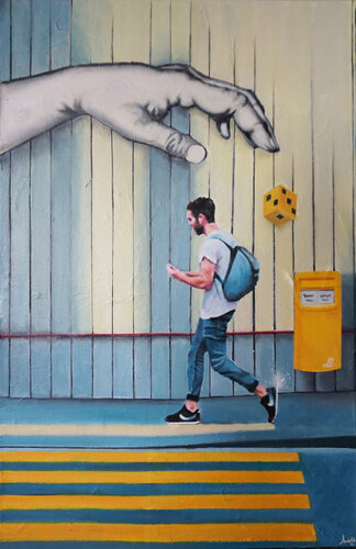 Les dés sont jetés van Emilie Pannier, Schilderij te koop op Singulart