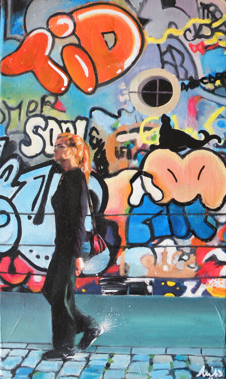 Une loutre sur un mur Emilie Pannier