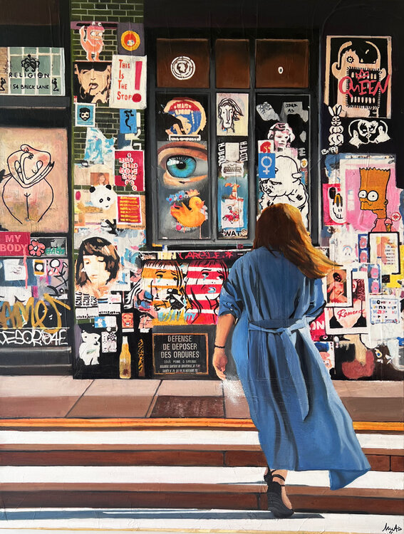 La femme en manteau bleu Emilie Pannier