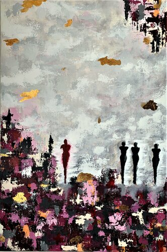 Lost Soul - Pink, Fuschsia & Red van Seda Eyüboğlu, Schilderij te koop op Singulart