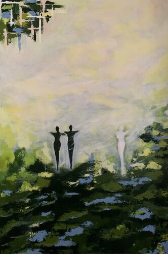 Lost Soul - Green & Black von Seda Eyüboğlu, Malerei kaufen auf Singulart
