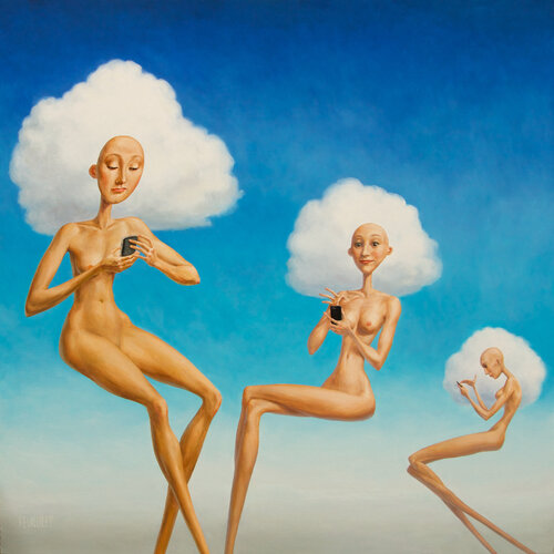 CLOUD by Myriam Feuilloley, 油畫 for Sale on Singulart