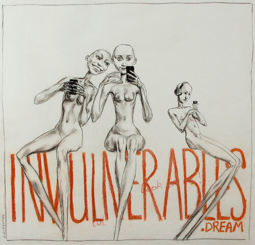 Les invulnérables by Myriam Feuilloley, 素描 for Sale on Singulart
