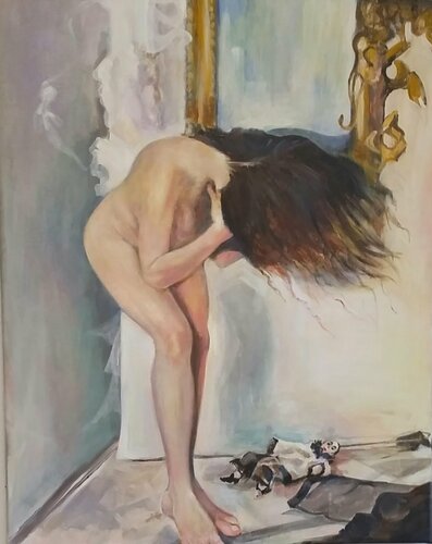 Die Chaotische, oder die arme  Pierrette par Nataliy Schenkmann, Peinture en vente sur Singulart