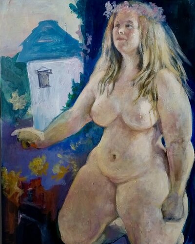 Eine Nymphe von Ehrenbreitstein par Nataliy Schenkmann, Peinture en vente sur Singulart