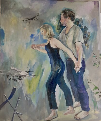 Die Vertreibung aus dem Paradies ... Ab jetzt ist nichts mehr einfach. Von Gott verlassen und bitter bestraft..... par Nataliy Schenkmann, Peinture en vente sur Singulart