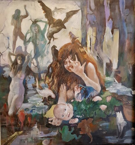 Unsere Wurzeln liegen in den Tiefen der Wälder... par Nataliy Schenkmann, Peinture en vente sur Singulart