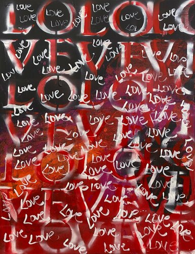 Love #6 van Stephanie Dillon, Schilderij te koop op Singulart