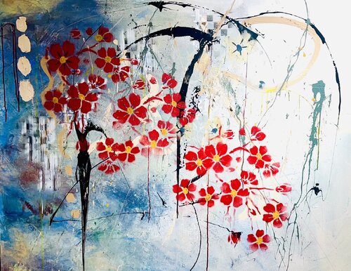 Floral #15 van Stephanie Dillon, Schilderij te koop op Singulart