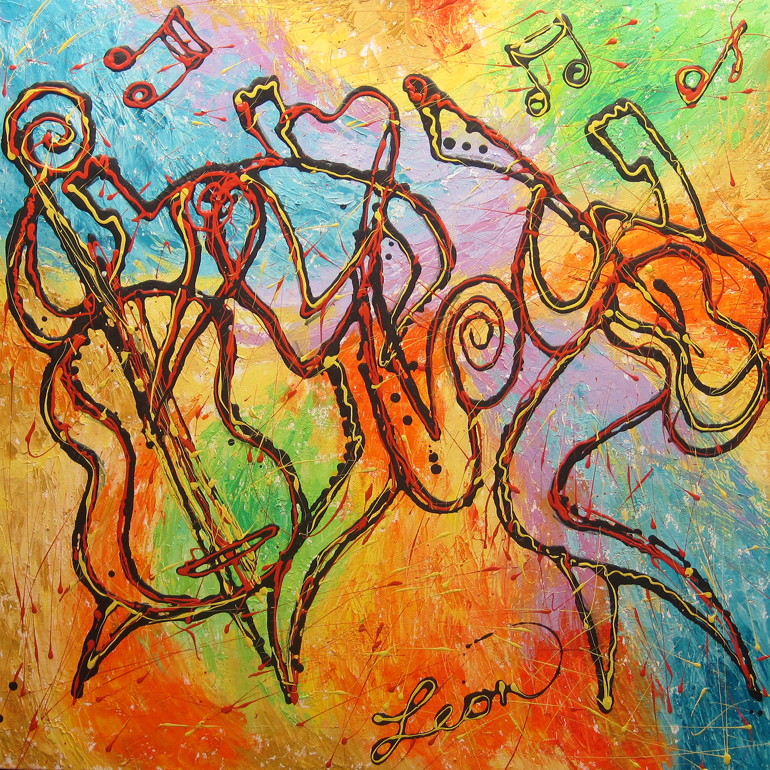 Cool Jazz Music by Leon Zernitsky (2019) : Painting Acrylic