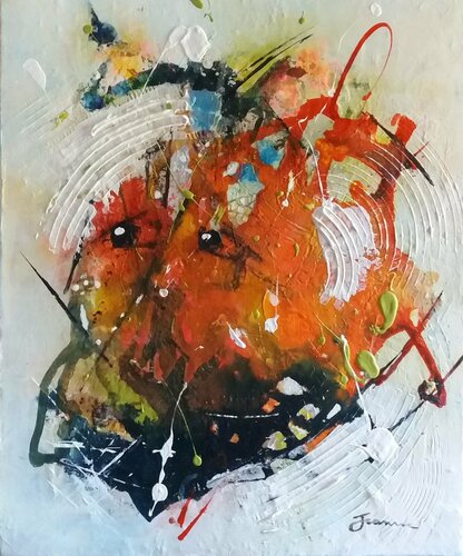REF 17-20  - Le visiteur inconnu by JEANNE, Painting for Sale on Singulart