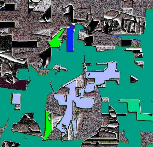 "2/24"  Digitaldruck auf AluDibond nach einer von mir auf dem Rechner generierten Bilddatei by Dieter Crumbiegel, Digital for Sale on Singulart