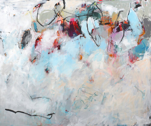 Aim high! There is lots of room left! van Katja Gramann, Schilderij te koop op Singulart