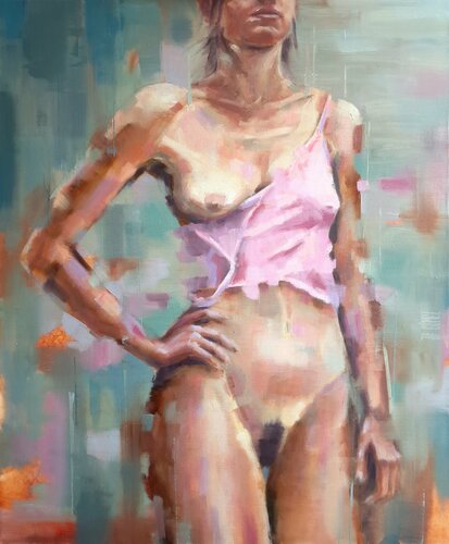 TU SUAVE CARICIA van Juan Francisco Gomez Cambronero, Schilderij te koop op Singulart