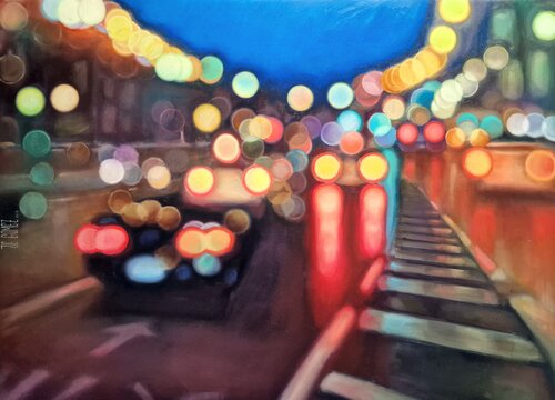 AMOR Y LUCES by Juan Francisco Gomez Cambronero, Painting for Sale on Singulart