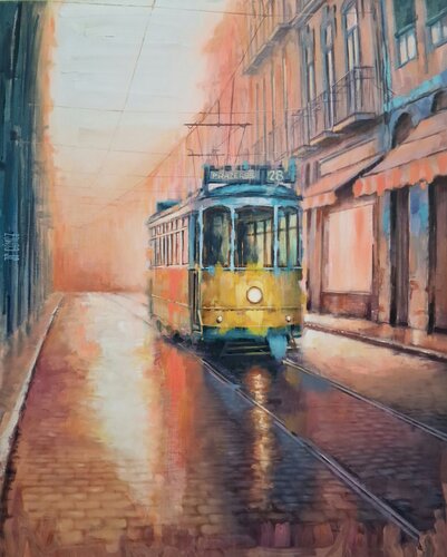 LISBOA EN CALMA par Juan Francisco Gomez Cambronero, Peinture en vente sur Singulart