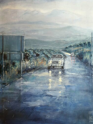 CARRETERA MOJADA di Juan Francisco Gomez Cambronero, Pittura in vendita su Singulart