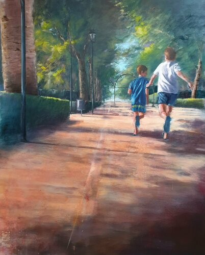 "EN EL PARQUE" di Juan Francisco Gomez Cambronero, Pittura in vendita su Singulart