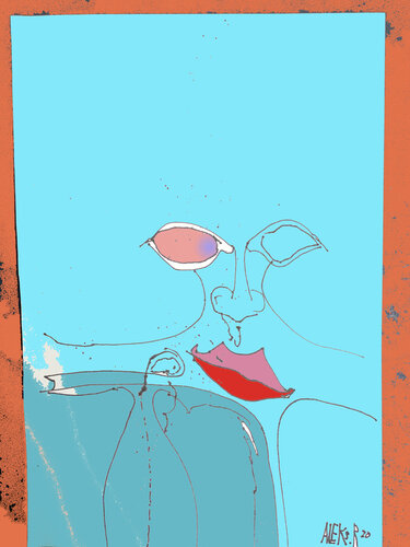 d-05  An Eye For An Eye by Aleks Rosenberg, 紙面作品 for Sale on Singulart