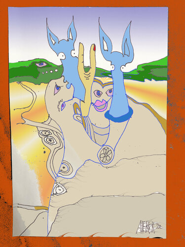 d-10 Happy Times by Aleks Rosenberg, Work on Paper for Sale on Singulart