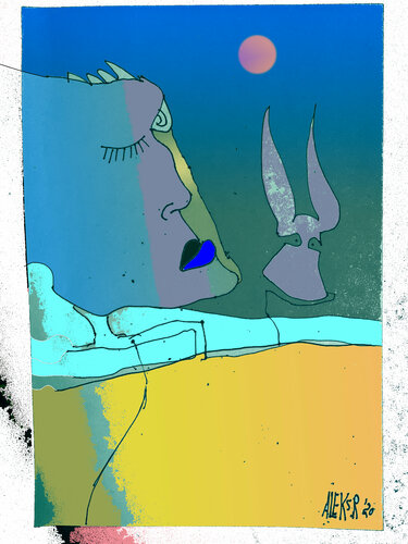 d-11 Happiness Is A State Of Mind de Aleks Rosenberg, Digital a la venta en Singulart